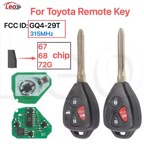 Leo FCC ID:GQ4-29T For Toyota Corolla Venza Camry 2009-2015 Car Remote Key 3/4 Buttons TOY48 Blade 3