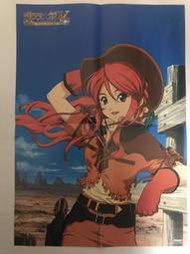 二手摺疊海報 櫻花大戰5 荒野的少女武士  日文雜誌附送