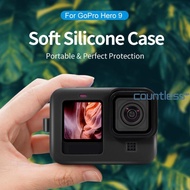 Silicone Housing Cover for GoPro Hero 9 with Lens Cap + Lanyard (Black) [countless.sg]