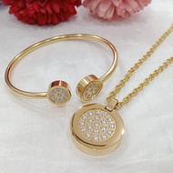 Set Kalung kesehatan Quantum pendant - Set Kalung Gold - Gelang Kesehatan - Kalung Kesehatan Viral Q