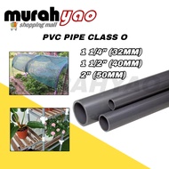 (SELL WITH FEET) 1 ¼” 1 ½” 2” Class O PVC Pipe/Grey PVC Pipe/Paip PVC Kelabu Kelas O