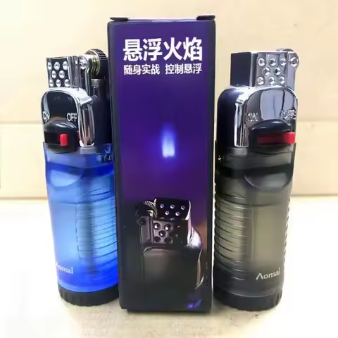 Floating Flame Lighter Creative Ghost Fire Unusual Lighters Refillable Butane Nylon Visible Gas Wind