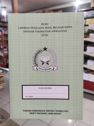 satua atau per 10 Buku raport DTA ukuran Besar B5 25,5x16 cm. Buku Raport Diniyah Takmiliyah Awaliya