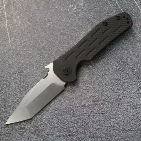0620-CF# Folding Fruit Knife Mark 204P Blade Titanium+CF Handle Ceramic Bearing Outdoor Camping Cyci