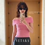 Vetaka Marny off-shoulder knitted top เสื้อไหมพรม ปาดไหล่