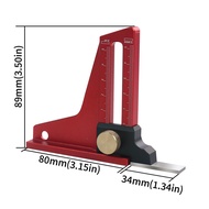 Woodworking Height Gauge Aluminum Alloy Saw Table Adjustment Ruler Height Gauge Depth Measurement He