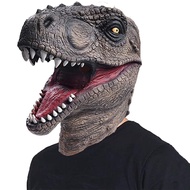 ❤Ready Stock❤Halloween Horror T-Rex Dinosaur Mask Jurassic World Cosplay Mask Adults Animal Costume 