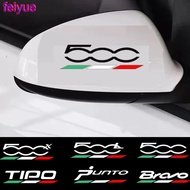 2Pcs Car Rearview Mirror Sticker For Fiat Abarth 500 500X 500L 500e Punto Bravo Argo Tipo Panda Acce