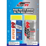SUPER 99 Ultra Clean / Cleaner Wax Metallic Restore Car Polish & Wax More Luster / Windcreeen cleane