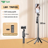 TNW S30 Tripod Selfie Stick 3-in-1 Kaki Empat Wayarles Kawalan Bluetooth 360 ° Pemegang efon Tripo