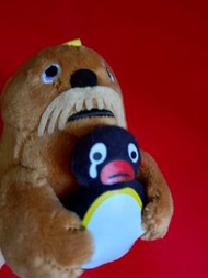 韓國限定 全新 現貨 被海獅抱緊掉眼淚的PINGU 毛絨掛件吊飾公仔