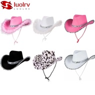 LUOLRV Cowgirl Hat Sequin Fashion Cowboy Accessory Costume Party Performance Sequin Cowgirl Hats