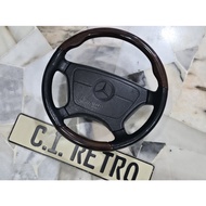 AMG W124 R129 W140 W126 W210 W202 HALF WOOD STEERING WHEEL MERCEDES BENZ