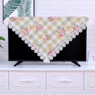 TV dust cover curved LCD hanging pastoral fabric cover TV cover 50 inch 60 inch 42 inch TV cover