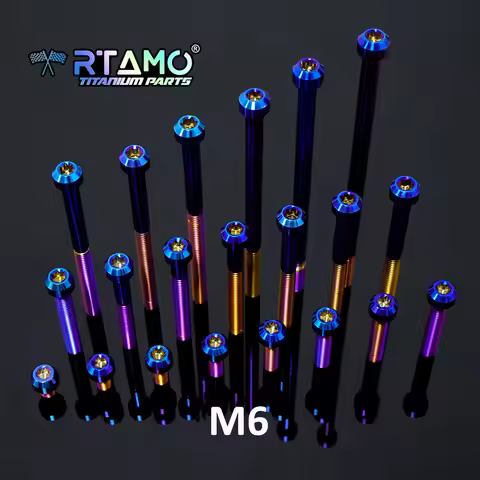 RTAMO Gr5 Titanium Alloy Bolt M6X7.5-120 Motorcycle Engine Brake Clutch Pump Screws (1pc)