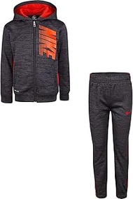 Boy`s Therma Fleece Full Zip Hoodie & Jogger Pants 2 Piece Set (Red(86F417-K08)/Heather Black, 7)