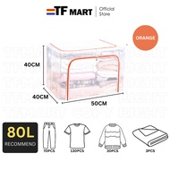 TFMART 24L/80L/110L Transparent Foldable Storage Box Clothes Organizer Clothes Storage Oxford Storag