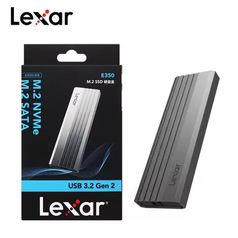 Original Lexar E350 M.2 2280 2260 2242 and 2230 NVMe SSD Enclosure and SATA SSD Enclosure Type-C Sol