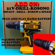 HAIKO MIKASO Impact Wrench1/2"1/4"Cordless Electric Wrench Drill Battery Ratchet Wrench 21 Volt