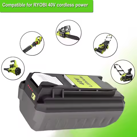 JYJZPB 6.0Ah 40V Battery Replacement for Ryobi Compatible with Ryobi 40V Lithium-Ion Rapid Charger 4
