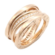 [Pre-owned] Bulgari BVLGARI Ring - B.zero1 Legend Diamond Ring, K18PG (Pink Gold) - Diamond B.zero1 