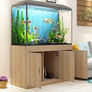 QM🏅Fish Tank Shelf Base Cabinet Living Room Entrance Partition Aquarium Super White Tank Floor Cabinet Aquarium Base L00