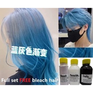 (FREE bleach set) Direct angel blue Hair Color Kit (10minutes )100ml+Free Bleach&Peroxide dye rambut