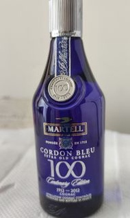 早期馬爹利公司特別制造100 週年實体水晶樽藍帶款式