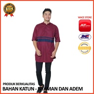 KATUN HIJAU Koko Muslim Fashion Batik Combination C07 Al Haramain Green ML XL N3Y9 Cool Cotton Koko 