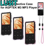 LUSIT MP3 Player Cover, Shock Resistant TPU MP3 Player ,  Transparent Raised Edges Wrist Strap Porta