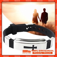 Unisex Cross Pattern Stainless Steel All-match Bangle Bracelet for Party