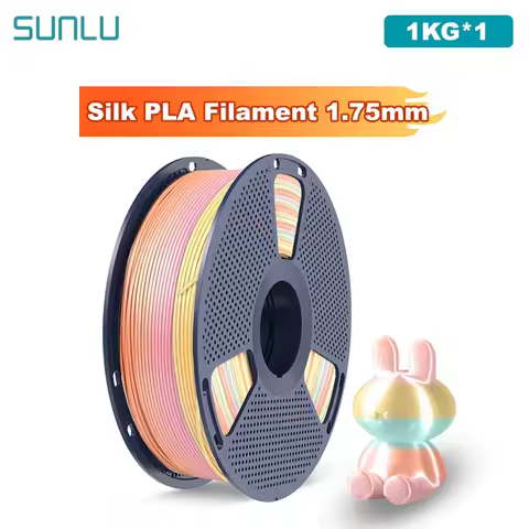SUNLU 1KG 3D Printer Shiny Silk PLA Filament 1.75mm 1000g Neatly Wound 3D Filament for 3D Printer an