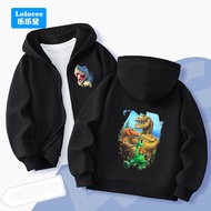 Jurassic World Dinosaur Printed Zip Up Jacket Coat Boys Girls Zipper Hooded Sweatshirts ZLJH3
