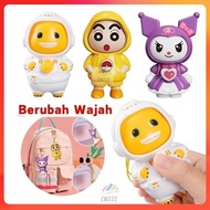 GANTUNGAN Face Swap Doll Toy Character Expression Keychain