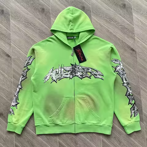 HS Cotton Hoodie With Zipper Wash