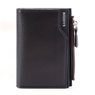 Men's New Zipper Short Wallet Multi-card Vertical Buckle Coin Purse PU Leather Wallet for Men