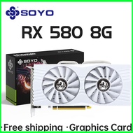 SOYO AMD RX580 8GB Graphics Card GDDR5 256Bit 2048SP Gaming Video Cards Desktop Computer component R
