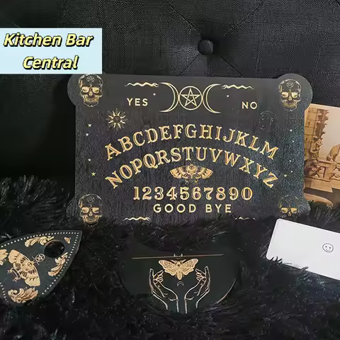 【12inch Wooden Divination Pendulum Board Engraved Magic Board Ouija Board Metaphysical Message Pendu