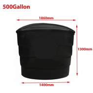 500 Gallon MF Round Water Tank C/W Cover HDPE water tank Poly tank tangki air hitam
