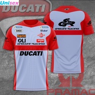 Gresini Racing Ducati All Over Printed Shirt 3d 2024 New Men Sport Outdoor Jersey Quick Drying Breathabilit T-shirt