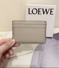 (正品有單,包順豐) LOEWE Repeat Plain Card Holder in Embossed Leather 牛皮壓紋卡套