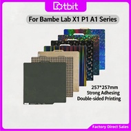 For Bambu Lab A1 P1P P1S X1C X1E X2D P2S 257x257mm PEI PEO PEY PET Build Plate Sheet Spring Steel Be