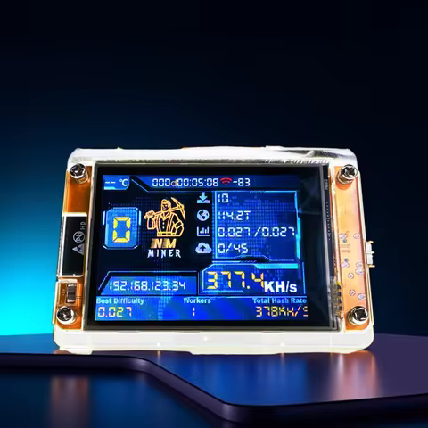 NMMiner NerdMiner CYD Hashrate 980KH/s Lucky Miner ESP32-2432S028 2.8 inch Cheap Yello Display Crypt