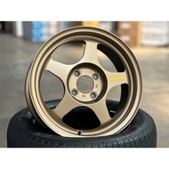 New 15x7J AOW Spoon Flow Formed Rim (set of 4) Matte Bronze 4x100 for Myvi Bezza Axia Saga City