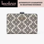 PRE-ORDER Kate Spade Signature Spade Flower Medium Compact Bifold Wallet	KG488