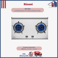 Rinnai RB-782S 2 Burner Built-In Hob Stainless Steel