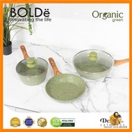 Bolde Organic Green Pan Set 5 Pcs Super Pan Bolde Organic