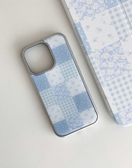 藍色拼貼環氧樹脂 iPhone 手機殼 MagSafe