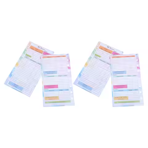 28Sheets Budget Planner Inserts A6 6-Hole Binder Refill Paper Monthly Income Expense Tracker Sheets 