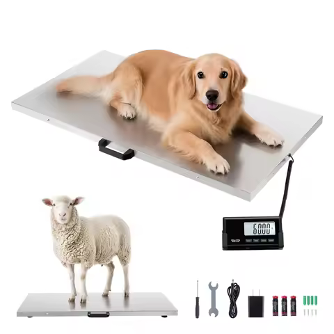 SucceBuy 660LBS Digital Shipping Scale 0.1 lbs Accuracy Postal Scale with LCD Display & AC/DC Power 